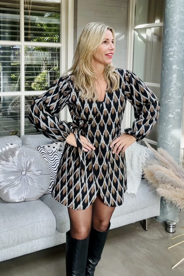 Van €115 naar €39! 🏷️  Bella Boho jurk zwart/bruin - Piti Cuiti