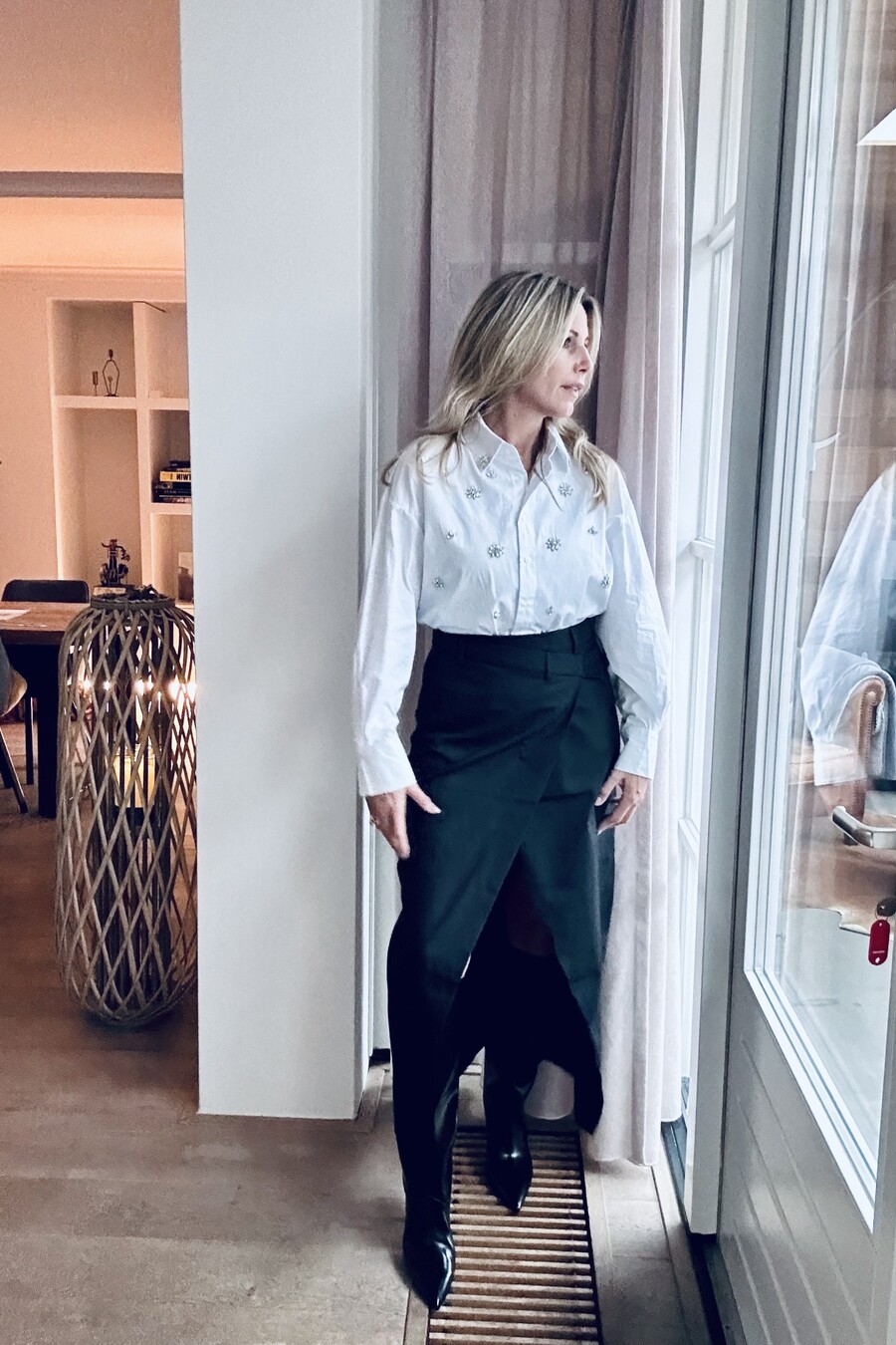 Van €69 naar €25! 🏷️  Rok lang chino - hoge schuine split